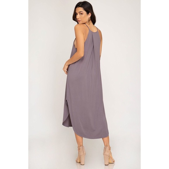 Heather Cami Midi Dress - Misty Mauve - Picture 2 of 3